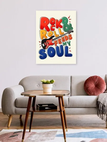 Photocircle Photocircle Poster / Leinwandbild - Rock And Roll Feeds My Soul – Produktbild 2 von 4