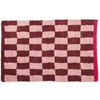 liv interior liv interior Hand-getüftete Badematte LUCKY, Pink/braun, – Produktbild 1 von 1