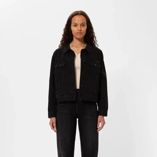 Nudie Jeans Nudie Jeans Damen Jeansjacke Berit Denim - Asphalt Black – Produktbild 3 von 4