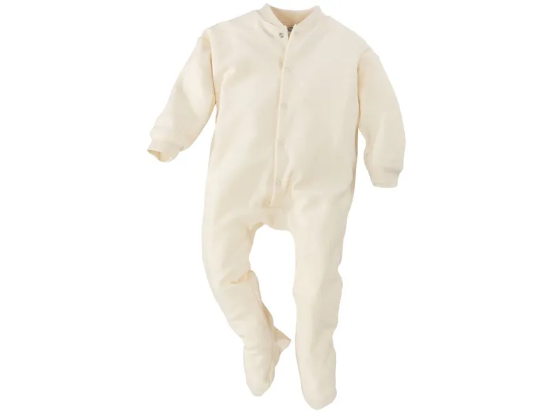 Cosilana Cosilana Baby Schlafanzug 1-tlg mit Fuss Woll-Frottee, Natur, – Produktbild 1 von 3