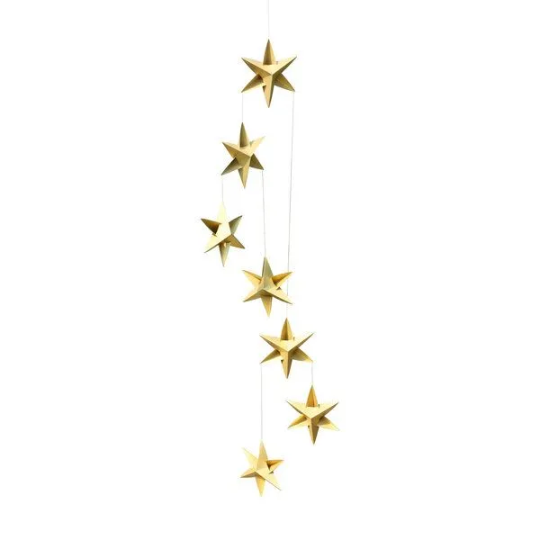 Livingly Livingly Stern Mobile, Mobile Sterne Papier, Gold, – Produktbild 1 von 4