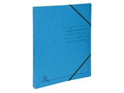 Exacompta 10 Exacompta Ringbücher, Colorspan-Karton, 355 g/m², DIN A4, Gummizug, 2 Ringe, türkis – Produktbild 1 von 1