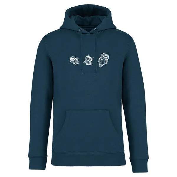 Greenspired Greenspired Basic Bio Unisex Hoody Nr. 4 Three Owls 350g/m² XXS - 3 XL, Taubenblau, – Produktbild 1 von 1