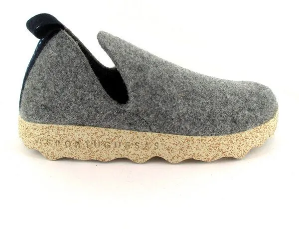 ASPORTUGUESAS ASPORTUGUESAS Filz Slipper City aus natürlichem Kork, Natural, – Produktbild 1 von 4