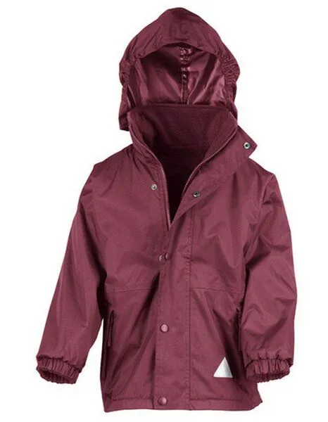Result Genuine Recycled Result Genuine Recycled Kinder Junior Regenjacke Winterjacke Fleece gefüttert, Burgundy, – Produktbild 2 von 4