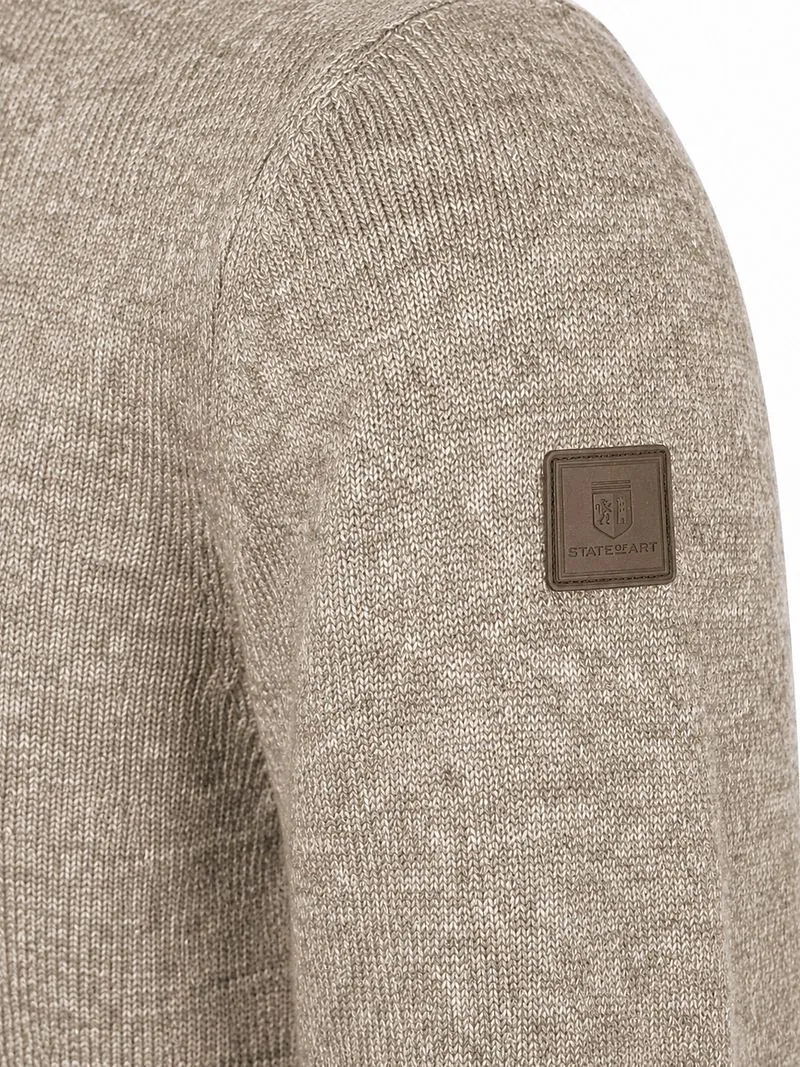 State of Art State Of Art Pullover Sportzip Braun - Größe 3XL, Braun, – Produktbild 3 von 4