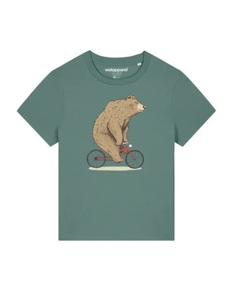 watapparel watapparel T-Shirt Frauen Fahrradbär, Green bay, – Produktbild 1 von 3