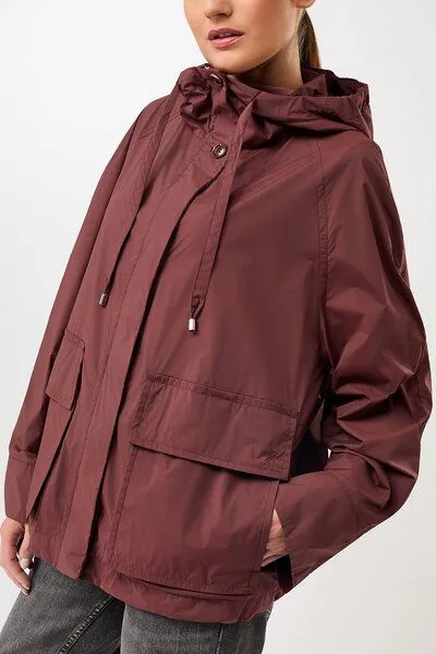 LangerChen LangerChen Modische Kapuzenjacke mit großen Taschen, Rubywood (rot), – Produktbild 3 von 4
