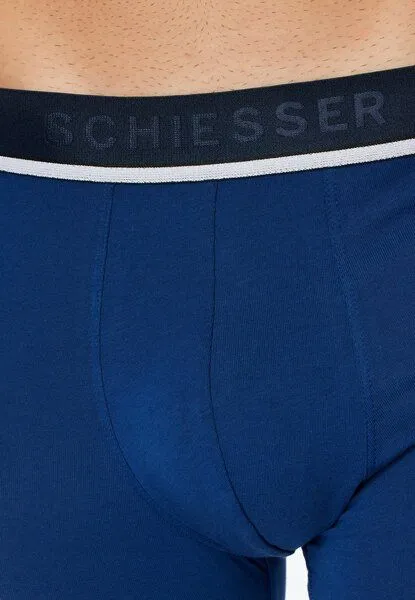 Schiesser Schiesser 3er Pack Shorts Webbund Biobaumwolle 95/5, Multicolour 2, – Produktbild 4 von 4