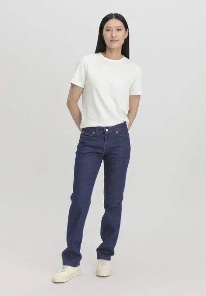 hessnatur hessnatur Jeans MARIE Mid Rise Straight aus Bio-Denim, Pure blue, – Produktbild 1 von 4