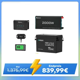Renogy DE 3,84 kWh Wohnmobil Power Solaranlage| 2000W Wechselrichter, 50A Batterladegerät - inkl. 19% MwSt. / 🔥 ohne Solarmodul-Wochenende Blitzangebot – Produktbild 1 von 1