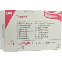 Solventum Germany TRANSPORE 2,5 cmx9,1 m Pflaster 12 St Pflaster – Produktbild 1 von 1