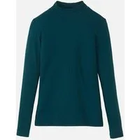 recolution Damen Rib Longsleeve aus Lenzing ECOVERO Mix - CRASSULA - recolution, Deep lake blue (blau), – Produktbild 1 von 1