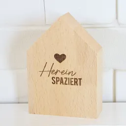 Bow & Hummingbird Bow & Hummingbird Großes Deko-Holzhäuschen Hereinspaziert – Produktbild 1 von 1