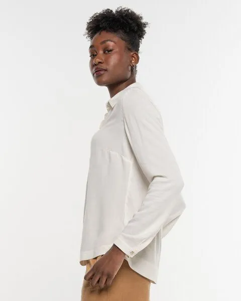 Alma & Lovis Alma & Lovis Elegante Bluse aus fließendem EcoVero | Hemdbluse, Floral white (weiss), – Produktbild 4 von 4