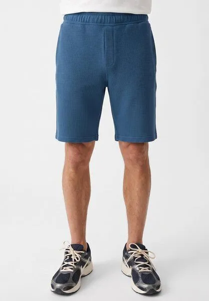 ORGANICATION ORGANICATION STEVVEN | Waffel-Shorts aus Bio-Baumwolle & recyceltem Polyester, Blue, – Produktbild 3 von 5