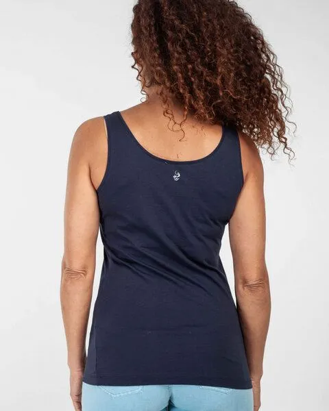 Alma & Lovis Alma & Lovis Top aus Bio-Baumwolle | Basic Top, Dunkelblau, – Produktbild 4 von 4