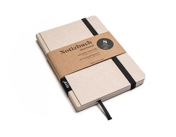 tyyp tyyp Notizbuch A6 – 100% Recyclingpapier – handmade – Klassik Öko, Creme-farben, – Produktbild 1 von 4