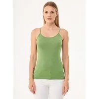 ORGANICATION ORGANICATION Spaghettiträger-Top aus TENCEL Lyocell und Bio-Baumwolle, Grün(gras green), – Produktbild 1 von 1