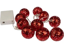 Konstsmide Konstsmide LED-Dekolichterkette "Kugeln" rot, 10 Dioden warmweiß – Produktbild 1 von 1
