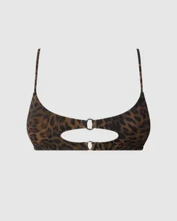 Understatement Understatement Damen vegan Bikinioberteil Ring Cut Out Dark Leopard – Produktbild 1 von 1