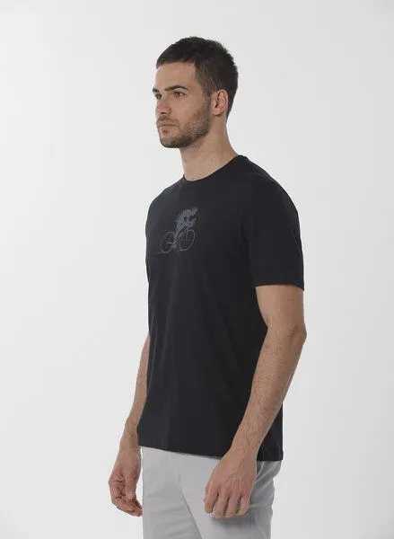 ORGANICATION ORGANICATION T-Shirt aus Bio-Baumwolle mit Fahrrad-Print, Schwarz(black), – Produktbild 3 von 4