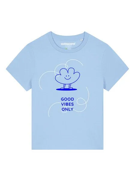 watapparel watapparel T-Shirt Frauen Good vibes only, Blue soul, – Produktbild 2 von 3