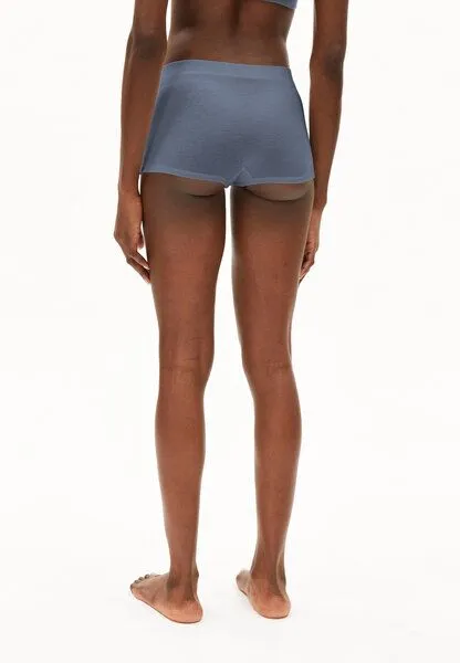 ARMEDANGELS ARMEDANGELS ERYNAA RIB Damen Ripp-Shortie aus Bio-Baumwoll Mix, Blue stone, – Produktbild 2 von 4