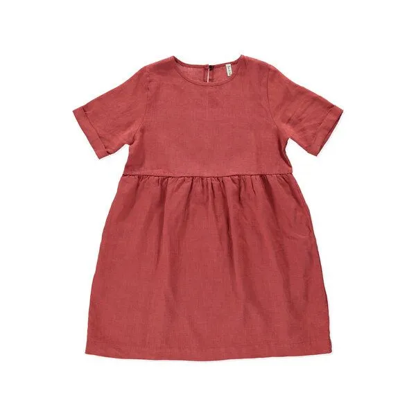 PETER JO PETER JO Kleid Lavanda aus Leinen, Terracotta, – Produktbild 1 von 3