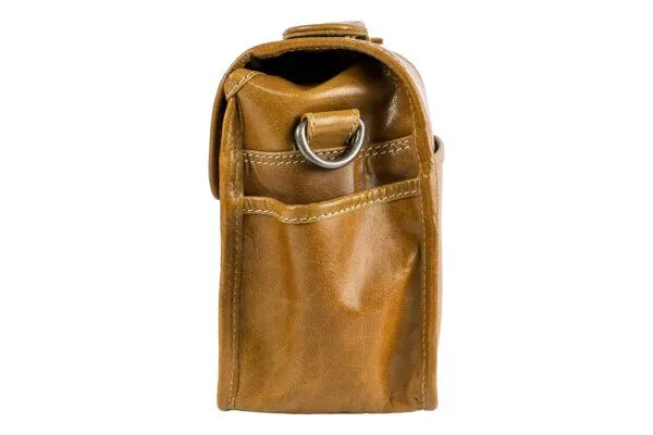 Alpenleder Alpenleder Kameratasche PRESSE, Cognac, – Produktbild 4 von 4