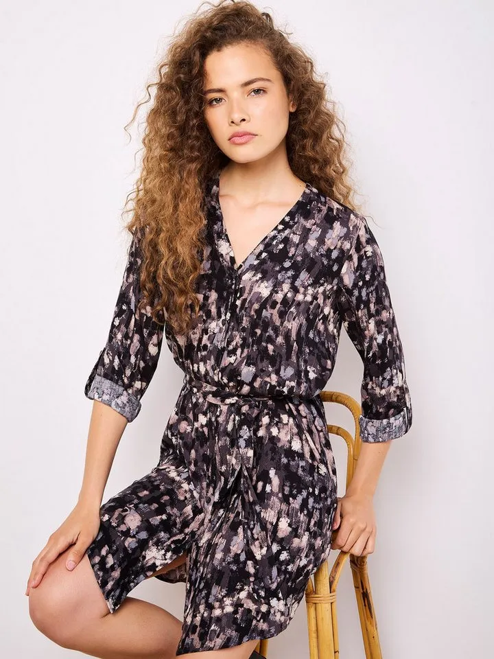 Apricot Apricot Minikleid Mini-Hemdkleid (2-tlg) mit Knopfleiste, Grau, – Produktbild 1 von 4