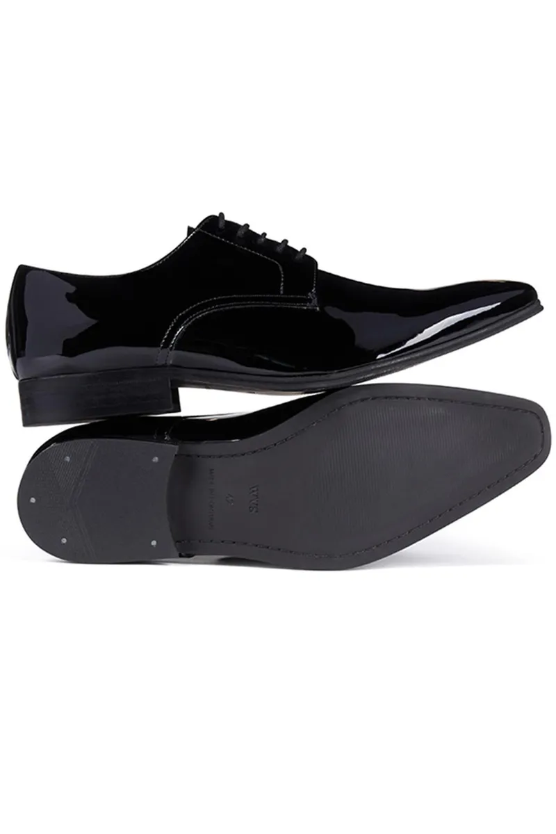 Will's Vegan Store Will's Vegan Store Herren vegan Schuhe Slim Sohlen Hochglanz Schwarz, Schwarz, – Produktbild 1 von 2