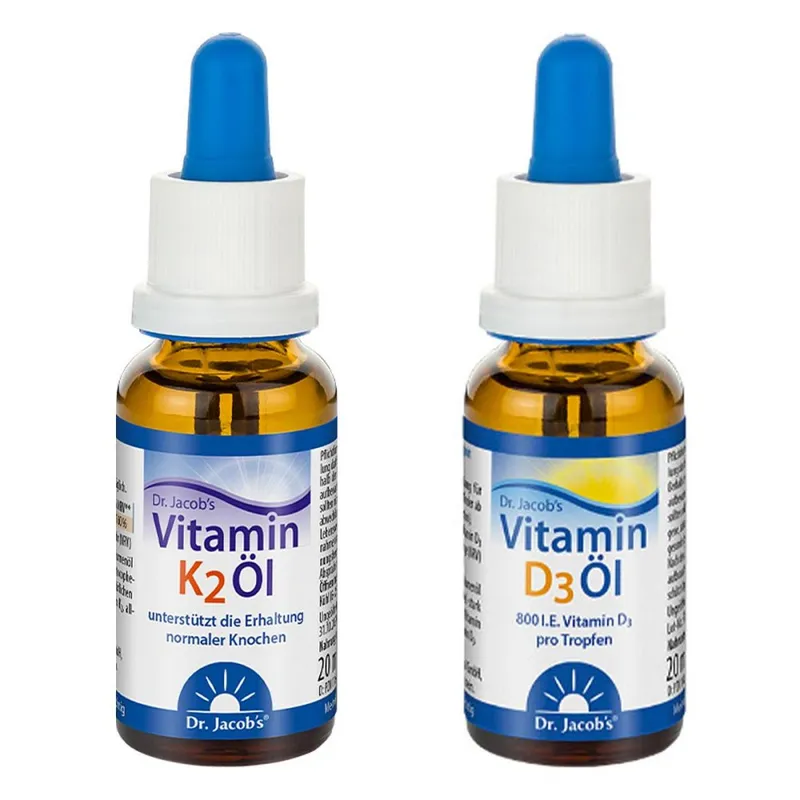 Dr. Jacob's Dr. Jacob's Vitamin D3 Öl + Dr. Jacob's Vitamin K2 Öl – Produktbild 1 von 1