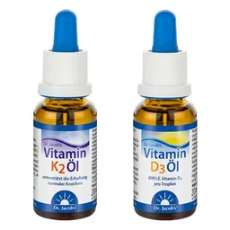 Dr. Jacob's Dr. Jacob's Vitamin D3 Öl + Dr. Jacob's Vitamin K2 Öl – Produktbild 1 von 1