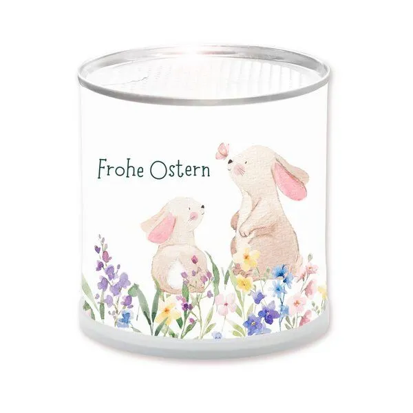 MacFlowers MacFlowers Frohe Ostern Zwei Osterhasen – Anzucht Set mit bunter Blumenwiese, Bunt, – Produktbild 1 von 2