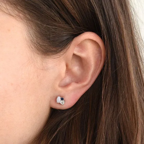 Eppi Eppi Elegante Cluster-Ohrringe Angelika, Weiss, – Produktbild 3 von 4