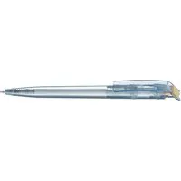 uma uma Kugelschreiber 'recycled PET-Pen' transparent mit buntem Clip, natur – Produktbild 1 von 1