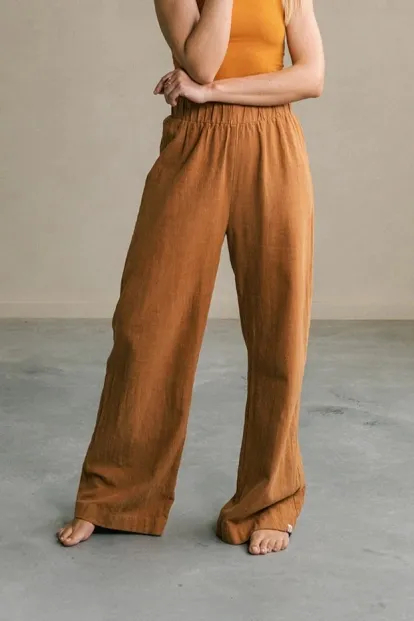 The View Yoga The View Yoga Damen vegan Hose Teya Orange, Dunkelorange, – Produktbild 2 von 2