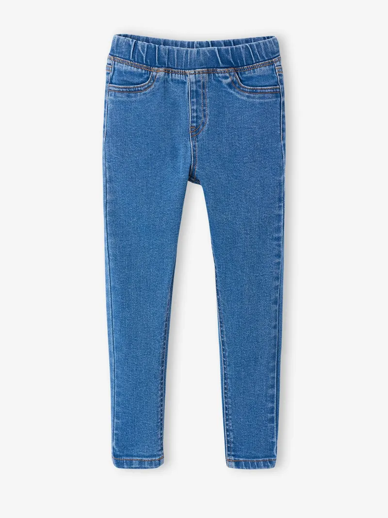 Vertbaudet Jeggings Mädchen BASIC 2 Taschen hinten mittel, Mittelblau, – Produktbild 1 von 2