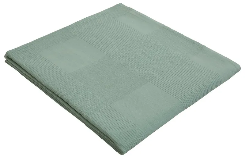 OTTO home Tagesdecke Mira, leichte Tagesdecke aus 100% Baumwolle, uni Überwurf, ohne Füllung, Grün, – Produktbild 2 von 4