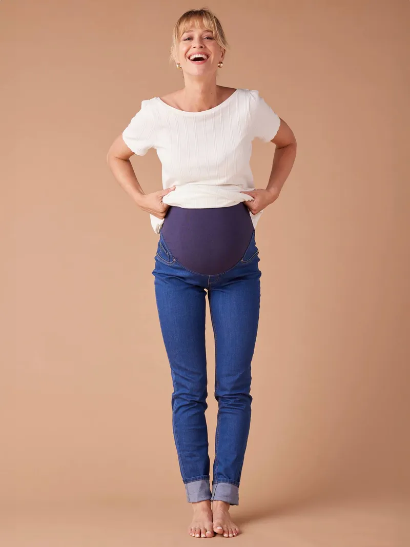 Envie De Fraise Umstands-Jeggings ENVIE DE FRAISE, Dunkel blau, – Produktbild 2 von 4