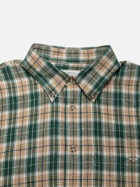 Nudie Jeans Nudie Jeans Herren Hemd - Julian Farmers Check Shirt, Racing green (grün), – Produktbild 3 von 4