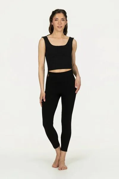 Urban Goddess Urban Goddess Ansuya Yoga Crop Top, Onyx black (schwarz), – Produktbild 4 von 4