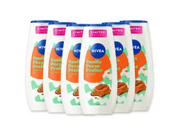 Nivea Nivea Duschgel Dusche Vanilla Pecan Praline 6x250ml vegan Limited Edition, 6-tlg., Duschgel für den täglichen Gebrauch – Produktbild 1 von 1