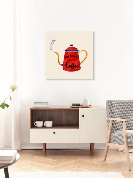 Photocircle Photocircle Poster / Leinwandbild - Life begins after coffee – Produktbild 2 von 4
