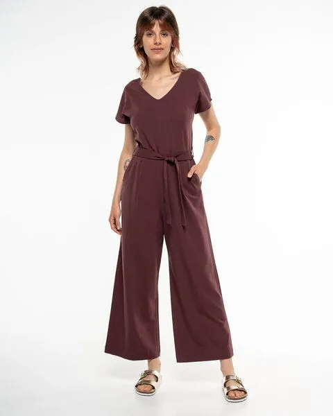 Alma & Lovis Alma & Lovis Stylischer Einteiler aus Organic Cotton | Jersey Jumpsuit, Andorra (rot-braun), – Produktbild 1 von 4