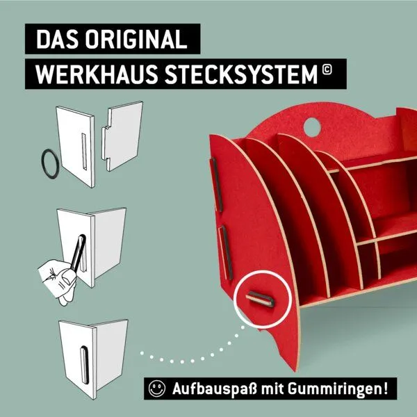 WERKHAUS WERKHAUS Mini Organizer, Dunkelrot, – Produktbild 2 von 7