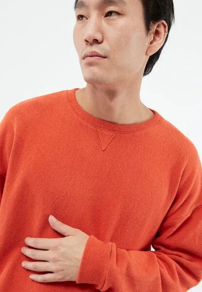 Givn Berlin Givn Berlin Sweater GBCEDRICO loose Fit aus recycelter Baumwolle, Dark orange, – Produktbild 4 von 4
