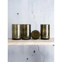 MaBe MaBe Glas 350ml - in Handarbeit gefertigt aus der Weinflasche - witzig & urban, Oliv, – Produktbild 1 von 1