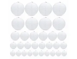 Youyijia Lampenschirm 32 Stück Weiße Papier Lampions Rund – Deko Lampenschirm Set – Produktbild 1 von 1